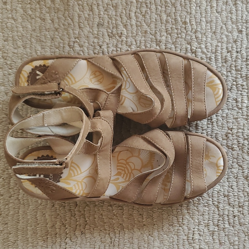 Fly London wedge sandals size 38